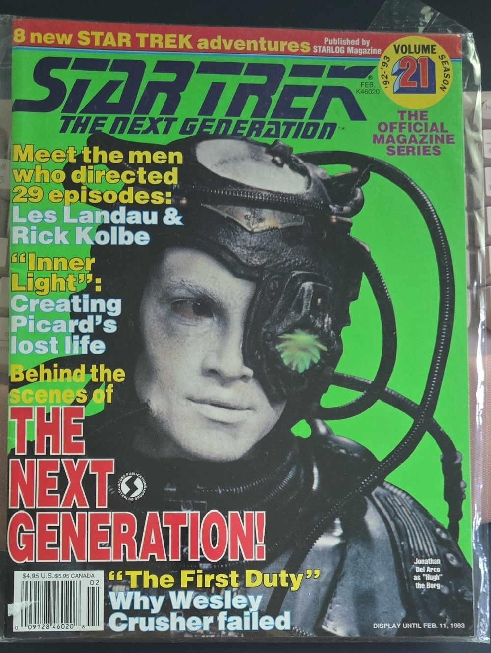 Star Trek: The Next Generation Official Magazine - Volume 21. Dated Feb 1993